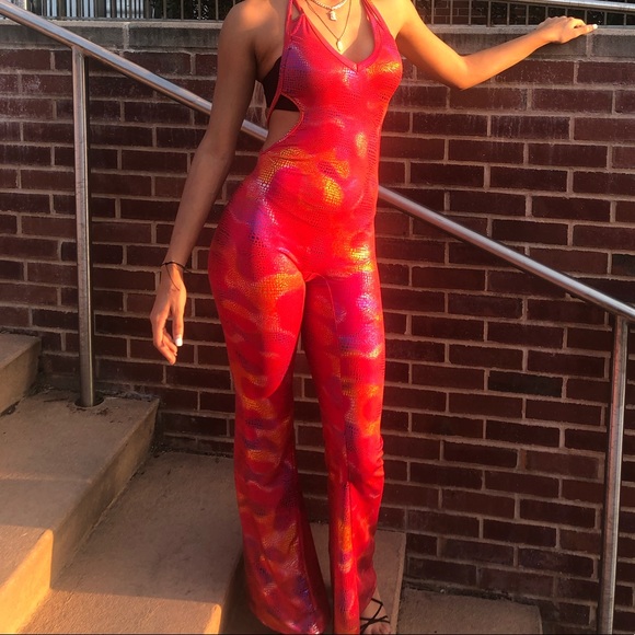 Dolls Kill Other - DollsKill Pink Holographic catsuit